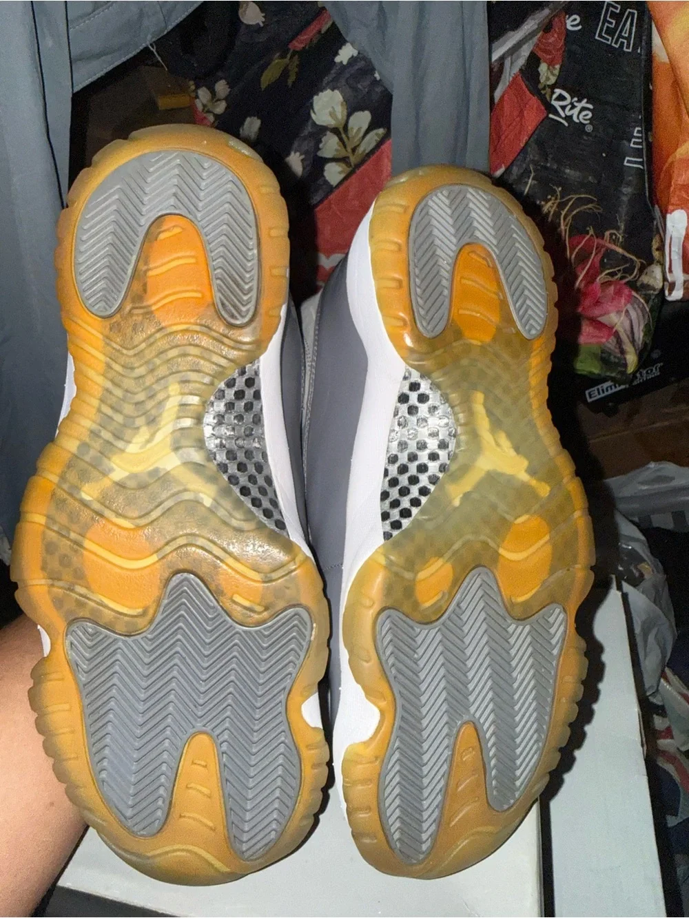 Jordan Men’s Sneakers in Gray and White with Translucent Sole